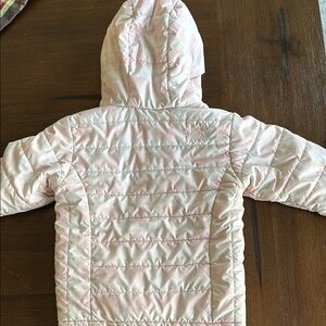 North Face Pale Pink Quilted Hooded Jacket